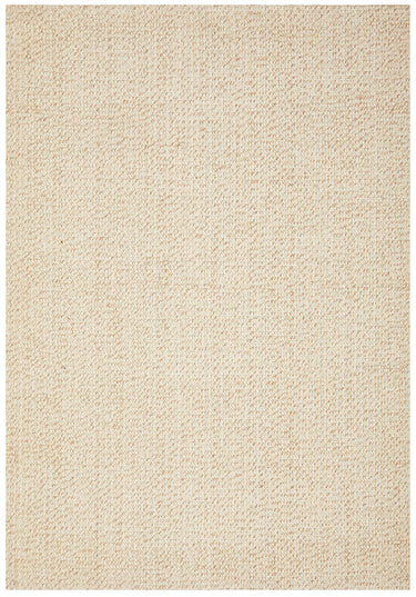 Parker Natural Cream Jute and Wool Modern Pebble Pattern Rectangle Rug